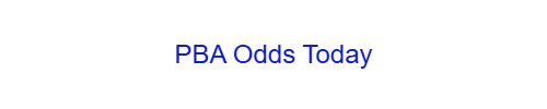 PBA Odds Today